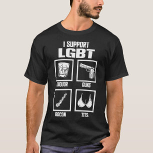 Camiseta Orgulho gay LGBT Engraçado Suporte LGBT Liquido G