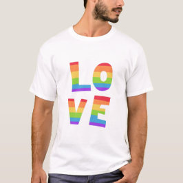 Camiseta Orgulho gay LGBT pavilhão arco-íris amor LGBT