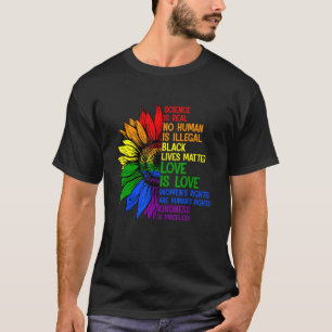 Camiseta Orgulho gay Lgbt Science É Real Blm Love Is Love S