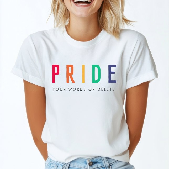 Camiseta Orgulho | Gay LGBTQ Arco-Íris Moderno (Criador carregado)