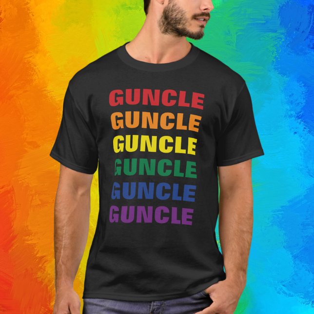 Camiseta Orgulho gay LGBTQ Divertido E Gay Engraçado Tio Gu (Criador carregado)