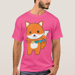 Camiseta Orgulho gay Lgbtq Hearts Fox