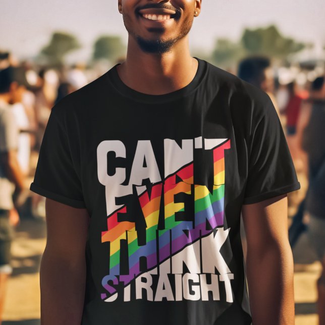 Camiseta Orgulho gay LGBTQ nem sequer consegue pensar que h (Criador carregado)