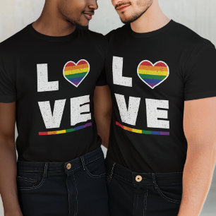 Camiseta Orgulho gay LGBTQ Sinalizador Distúrbio do Amor Gr