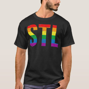 Camiseta Orgulho gay LGBTQ STL Rua Louis MO