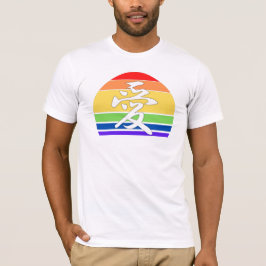 Camiseta Orgulho gay LOVE em Kanji e orgulho LGBTQ chinês