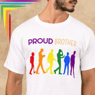 Camiseta Orgulho gay Male Silhouettes, irmão orgulhoso