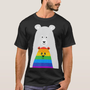 Camiseta Orgulho gay Mama e Bebê Urso Dão Lésbica Filho Dau