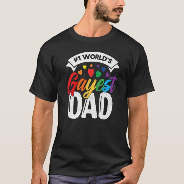 Camiseta Orgulho gay Mês Gayest do Mundo do Pai Lgbtq (Frente)
