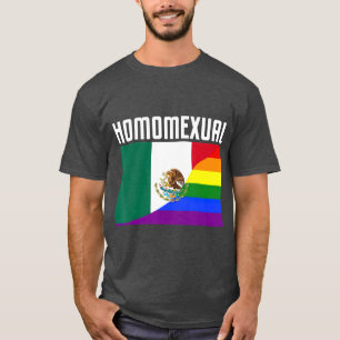 Camiseta orgulho gay mexicano Bandeira Arco-Íris Ortodia H