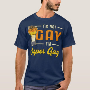 Camiseta Orgulho gay Não Sou Gay Im Super Lgbt Ama Engraçad