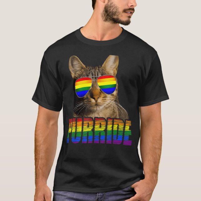 Camiseta Orgulho gay Para Mulheres Homens Gbt Purride Rainb (Frente)