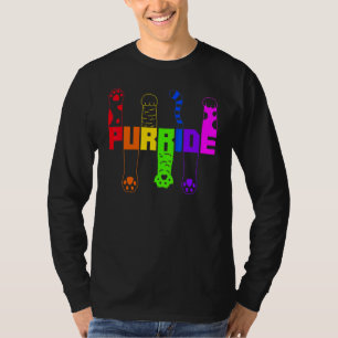 Camiseta Orgulho gay Para Mulheres Homens Lgbt Purride Cat