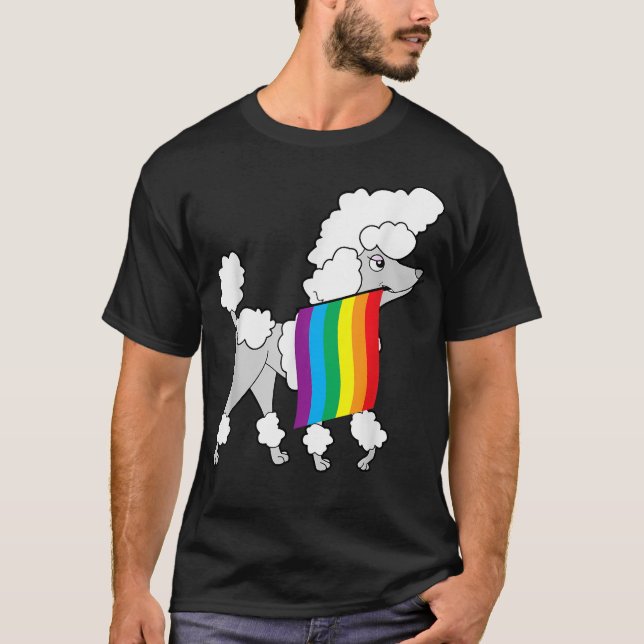 Camiseta Orgulho gay Poodle  (Frente)