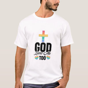 Camiseta orgulho gay Presente de Jesus Cristão Religioso