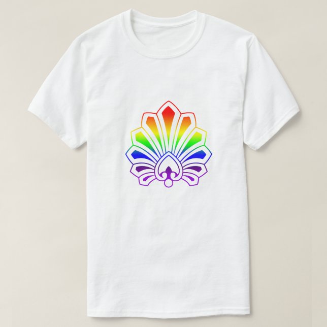 Camiseta Orgulho gay Rainbow Colour GLBTQ Design (Frente do Design)