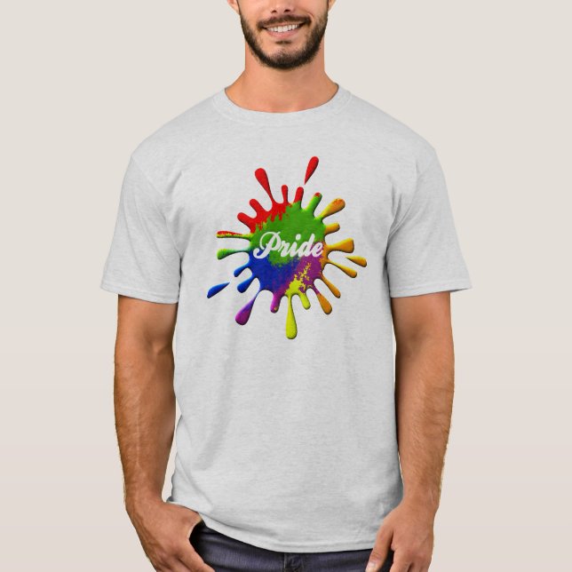 Camiseta Orgulho gay Rainbow Flag (Frente)