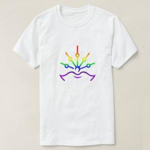 Camiseta Orgulho gay Rainbow Flag Coluna GLBTQ Design