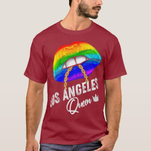 Camiseta Orgulho gay Rainbow Flag da Rainha LGBTQ de Los An