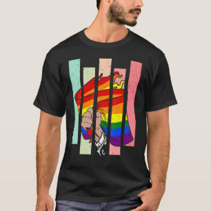 Camiseta Orgulho gay Rainbow Flag Lgbt Q Ally Igualdade Hum