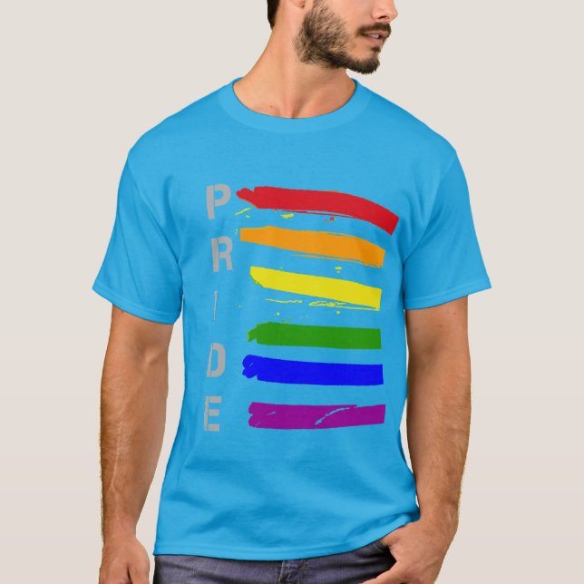 Camiseta Orgulho gay Rainbow Flag Pride (Frente)