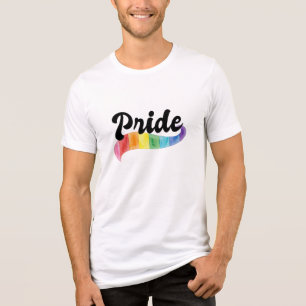 Camiseta Orgulho Gay Retrô Arco-íris Aquarela Aliado LGBTQ