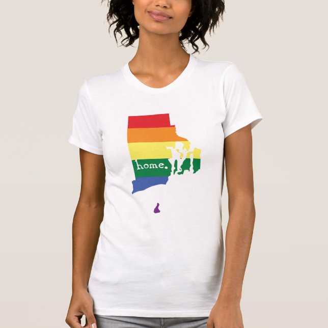 Camiseta Orgulho gay| Rhode Island (Frente)