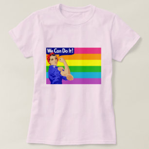 CAMISETA ORGULHO GAY ROSIE O RIVETOR: PODEMOS FAZÊ-LO!