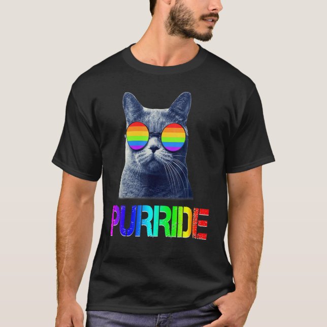 Camiseta Orgulho gay S Lgb Cat Purride Essentia (Frente)