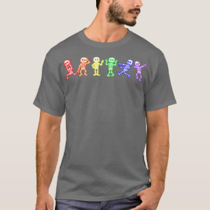 Camiseta Orgulho gay Skeleton LGBT Arco-Íris Altamente Engr