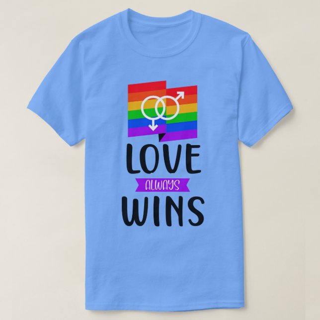 Camiseta Orgulho gay Statement Love ganha LGBT dizendo amor (Frente do Design)