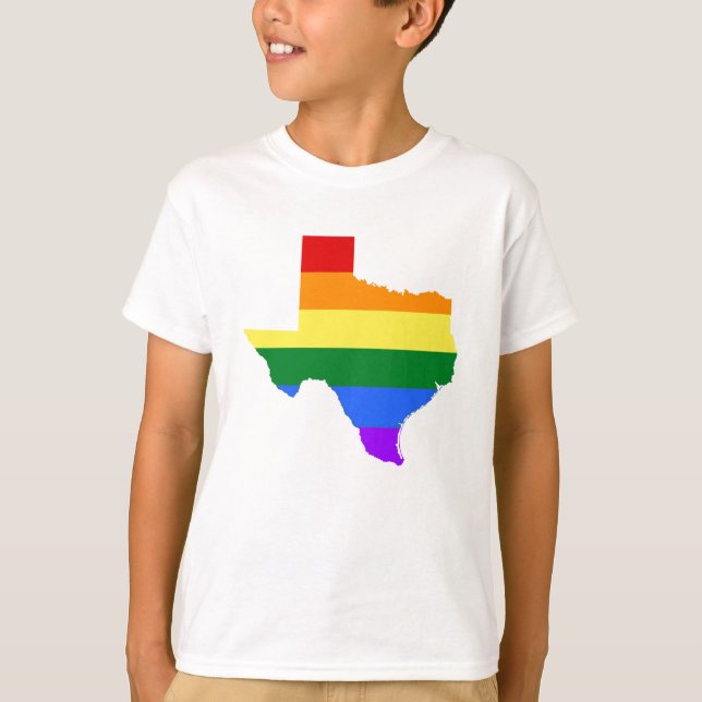 Camiseta Orgulho gay| Texas Rainbow (Frente)