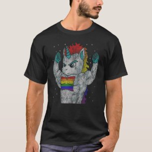 Camiseta Orgulho gay Unicorn Lésbica Homossexual Bi Adultos