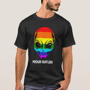 Camiseta Orgulho Gaylien Lgbtq Gay Alienígena Arco-Íris Org