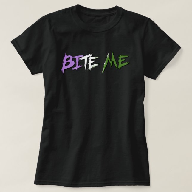 Camiseta Orgulho Genderqueer Me Morda (Frente do Design)