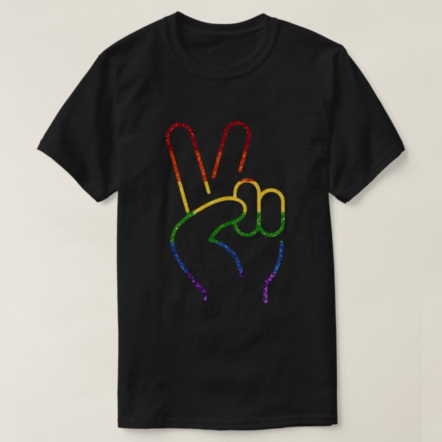 Camiseta Orgulho Glitter LGBT (Frente do Design)