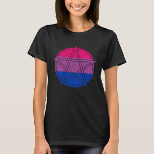 Camiseta Orgulho Gótico Bissexual Wicca Witchcraft Petagram