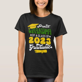Camiseta Orgulho GRANDMA de uma Classe de Formando Dourado 