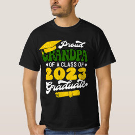 Camiseta Orgulho GRANDPA de uma Classe de Formando Dourado 