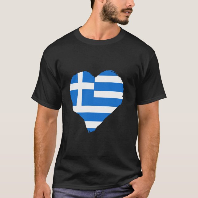 Camiseta Orgulho Grego Coração Hellenes Raízes Gregas Gr Gr (Frente)