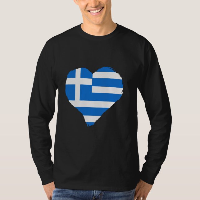 Camiseta Orgulho Grego Coração Hellenes Raízes Gregas Gr Gr (Frente)