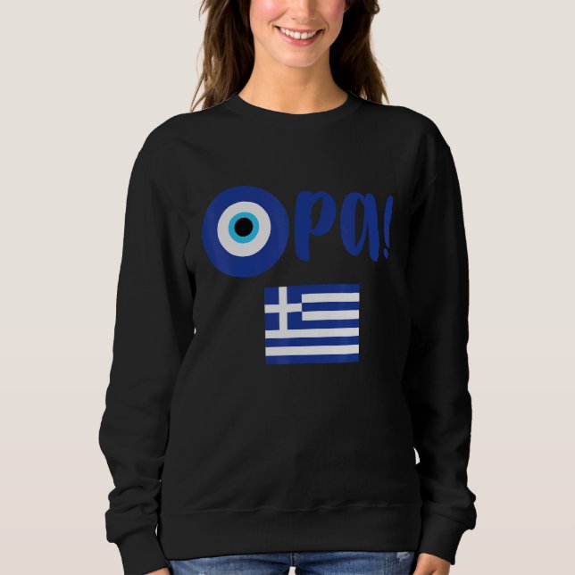 Camiseta Orgulho Grego Opa Bandeira Grega Hellas Grécia Olh (Frente)