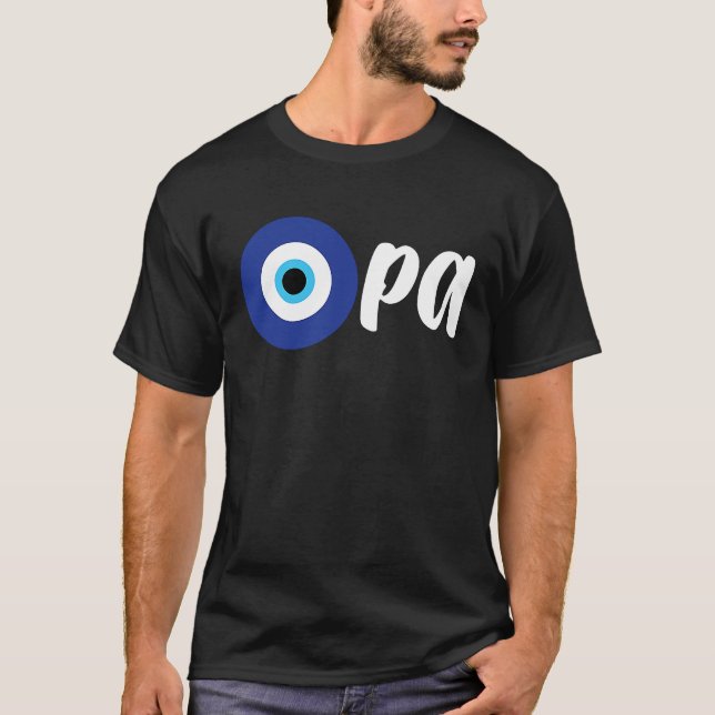 Camiseta Orgulho Grego OPA Olho do Mal Hellas Grécia Olho d (Frente)