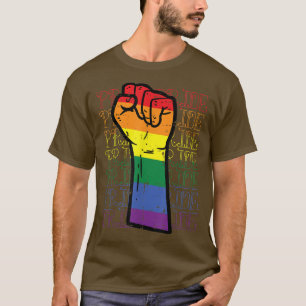 Camiseta Orgulho Hetero De Bandeja Do Arco-Íris Ally LGBTQ