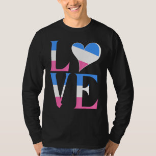 Camiseta Orgulho Heterossexual Sinalizador de Amor Homens M