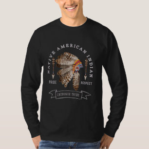 Camiseta Orgulho Indígena Americano Nativo da Tribo Cheroke