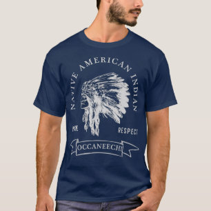 Camiseta Orgulho Indígena Nativo Americano da Tribo Occanee