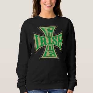 Camiseta Orgulho Irlandês Biker - estilo Irish Pride Cross 