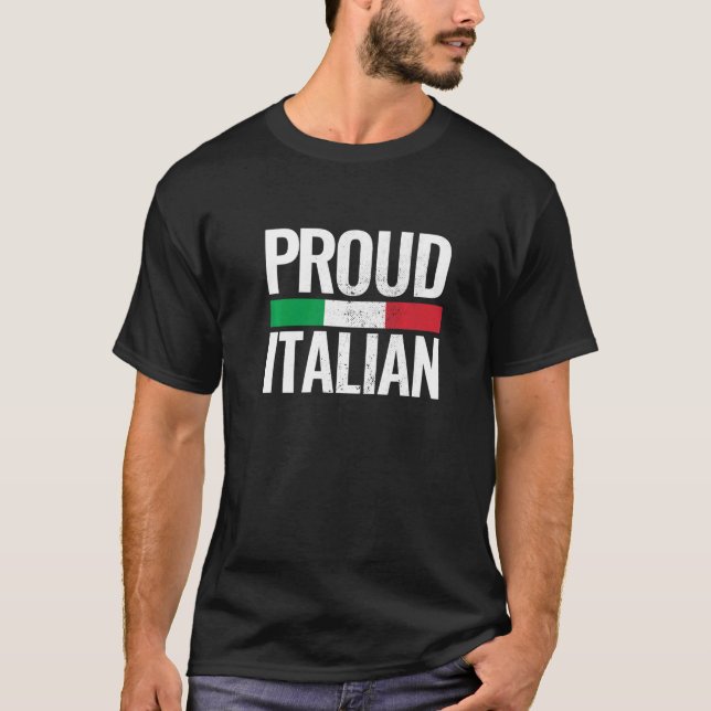 Camiseta Orgulho italiano Itália Vintage Itália Bandeira (Frente)