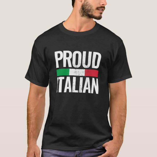 Camiseta Orgulho italiano Itália Vintage Itália Bandeira (Frente)